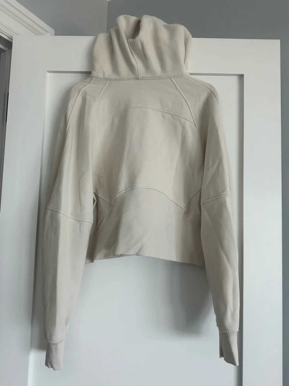 Lululemon Scuba Oversized Half-zip Hoodie - Size M/L - Natural Ivory